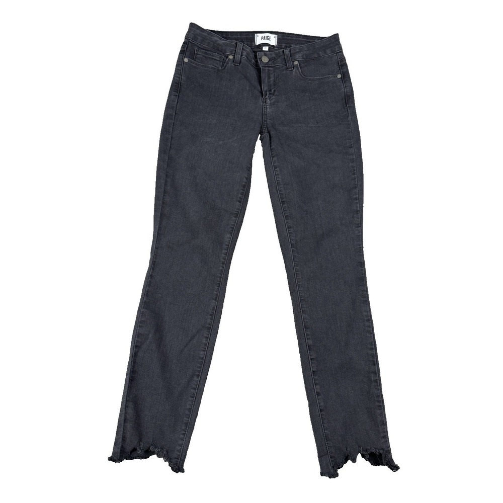 Paige Women's Black Stretch Denim Jeans Size 28 Verdugo Ankle